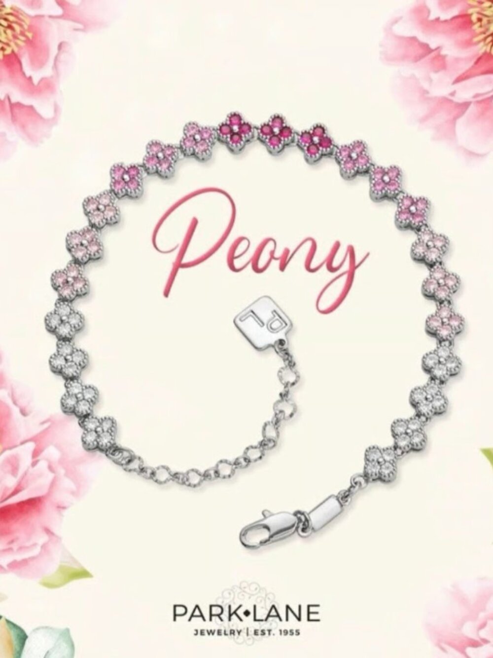 Park Lane Peony Impression Tennis Bracelet